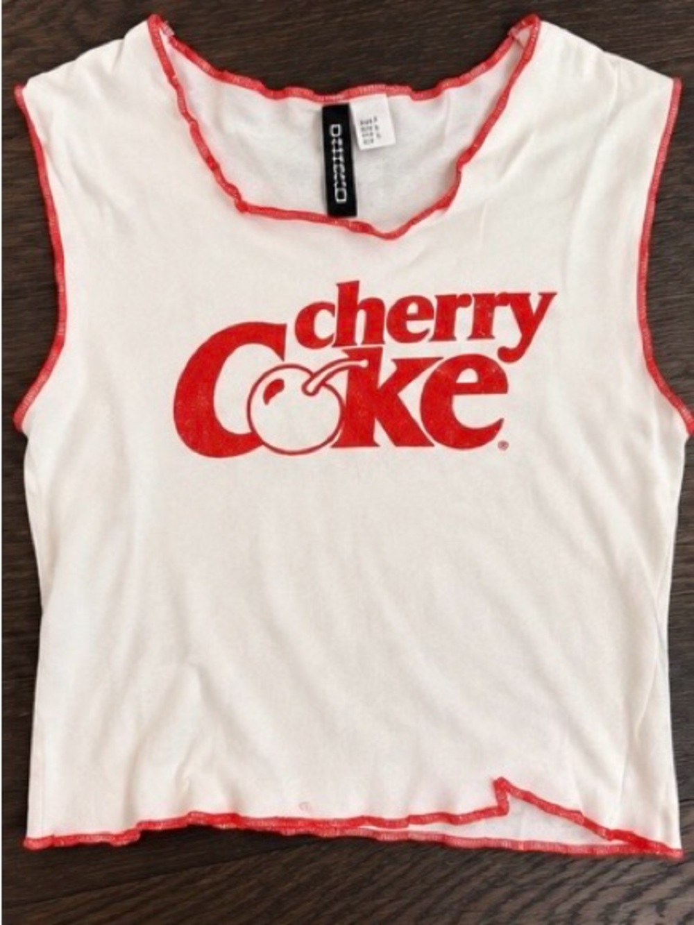 Cherry Coke White & Red Graphic Tank Top - Kids